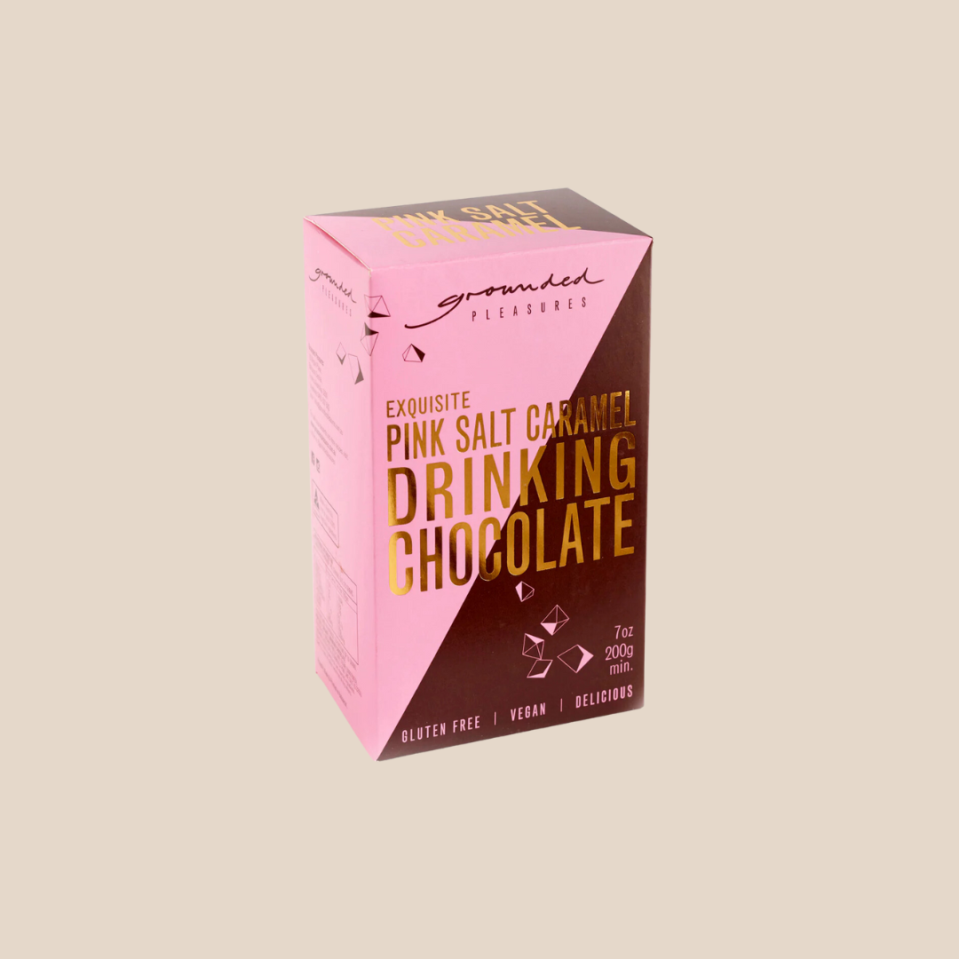Grounded Pleasures Pink Salt Caramel Drinking Chocolate - 200g